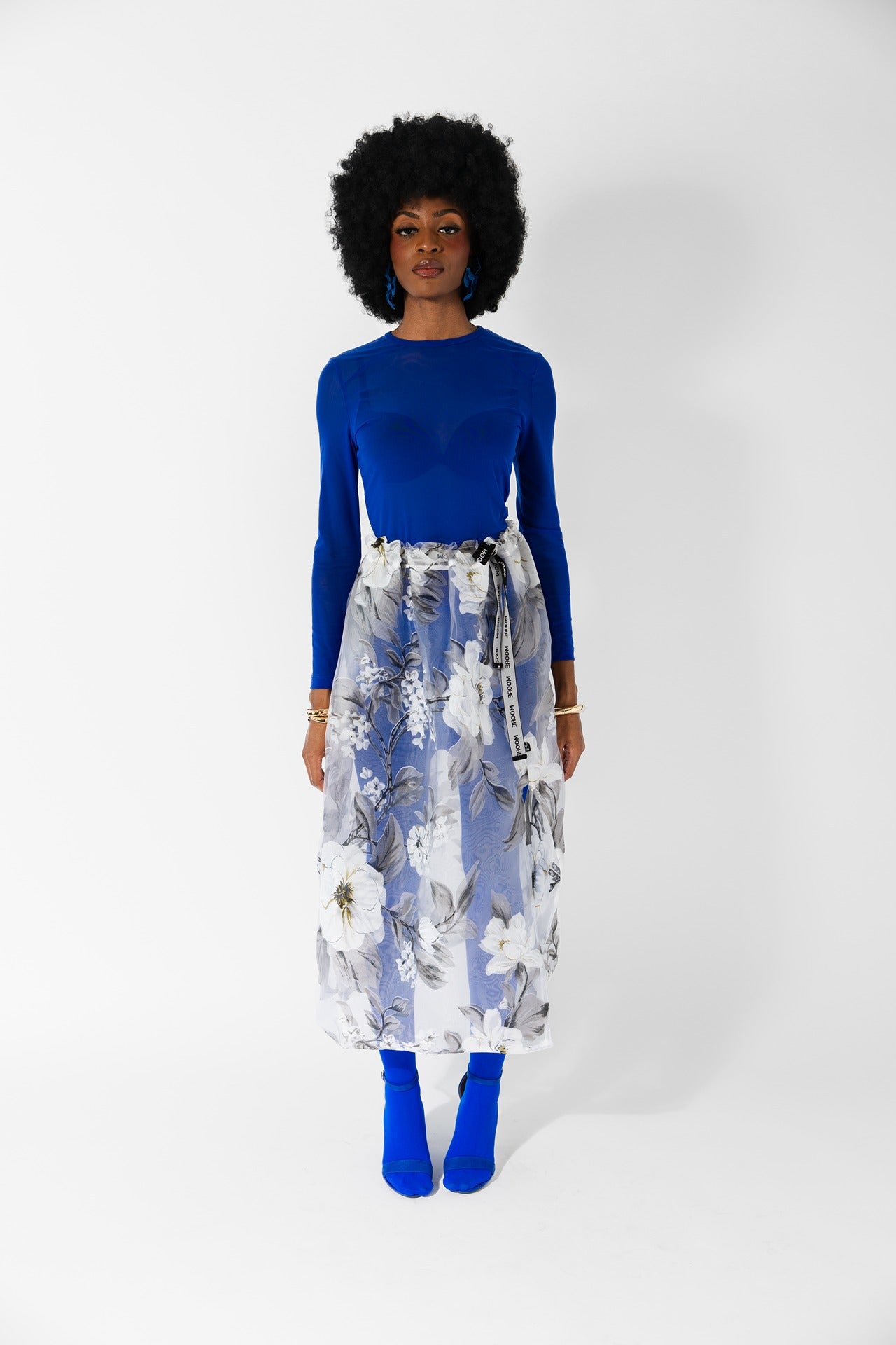 Sheer Floral Skirt – MOORE