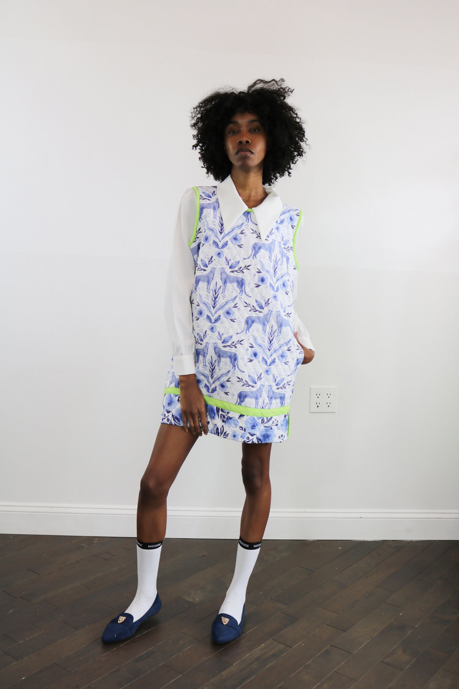 quilted leopard tunic