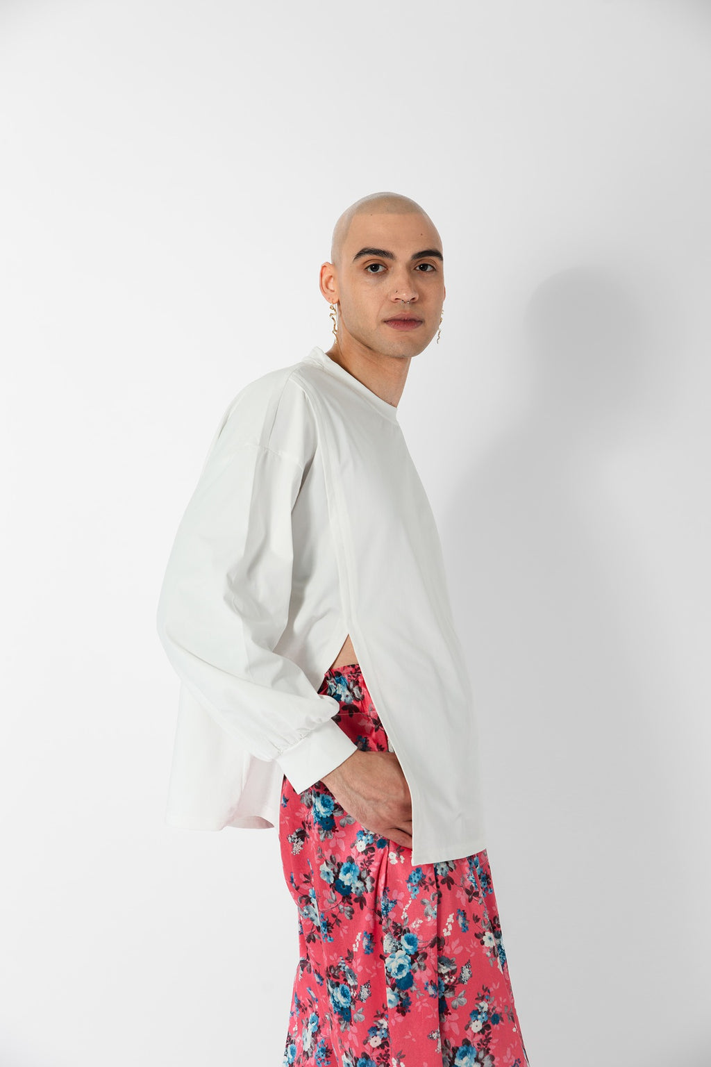 Split front LS Tee