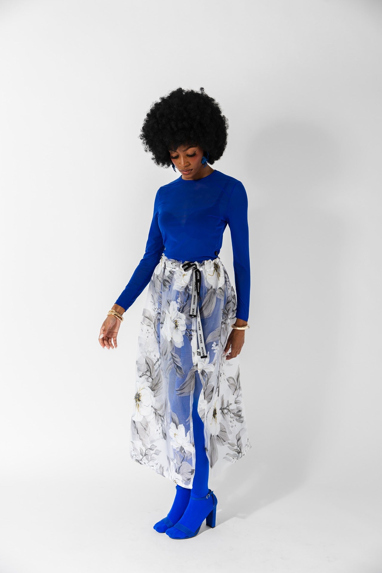 Sheer Floral Skirt – MOORE