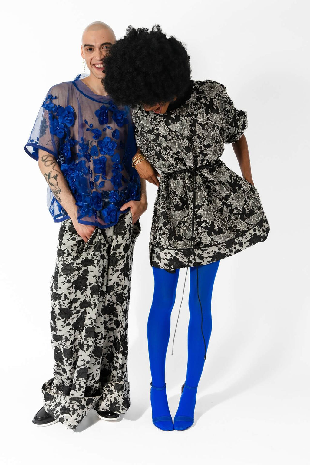 Floral Jacquard Box Dress