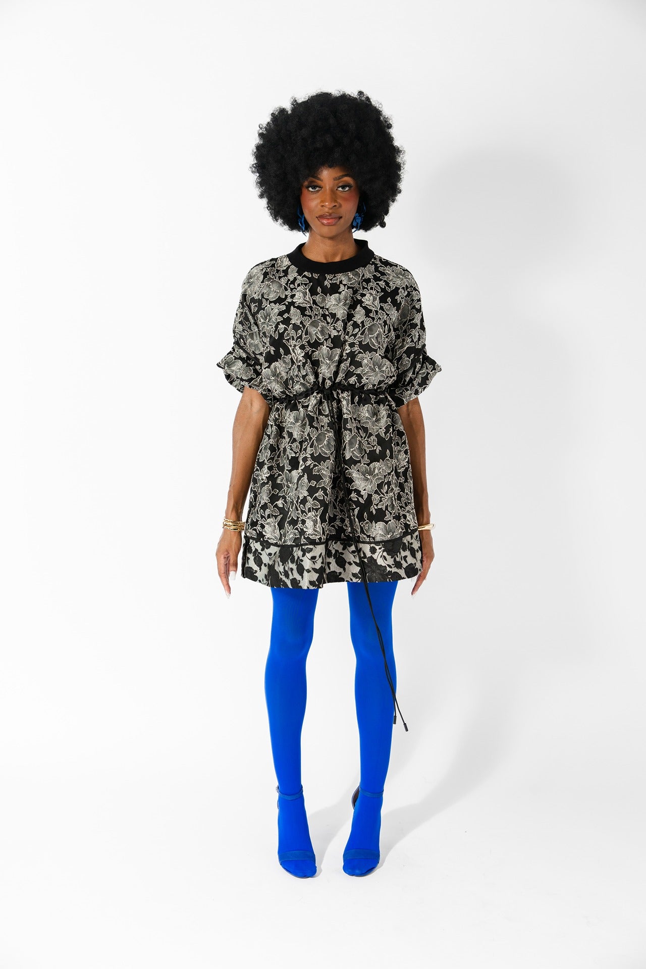 Floral Jacquard Box Dress – MOORE