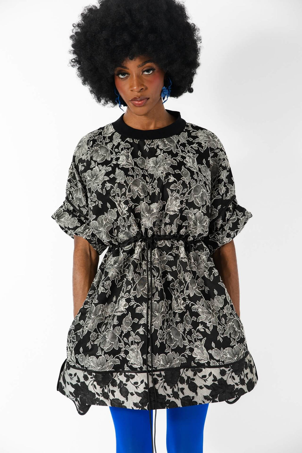 Floral Jacquard Box Dress