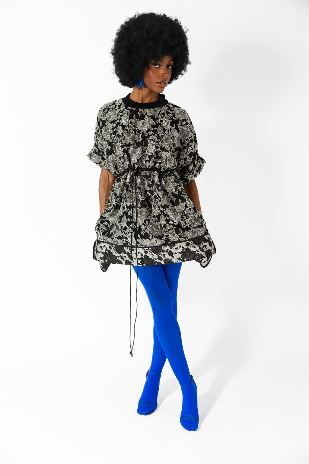 Floral Jacquard Box Dress