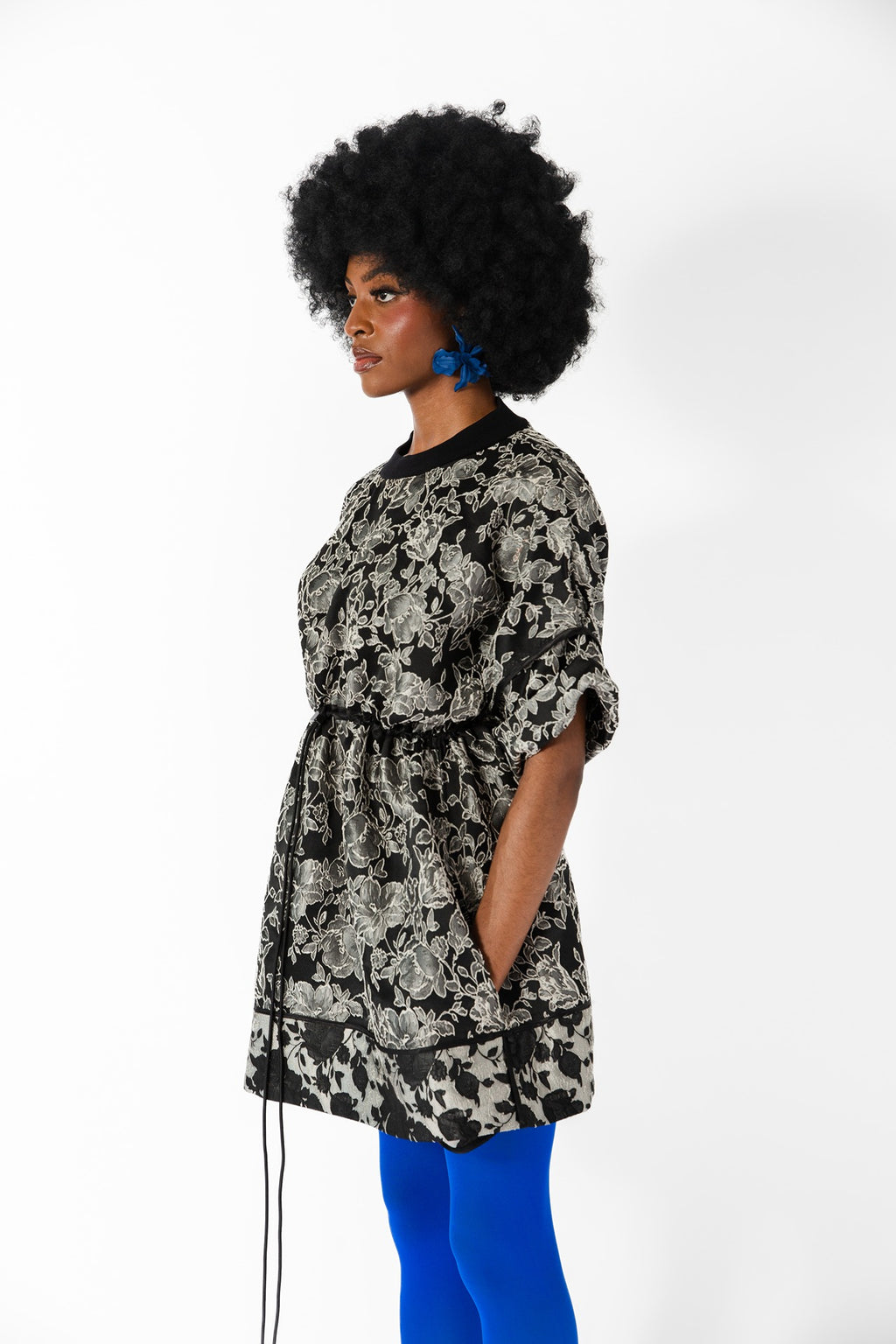 Floral Jacquard Box Dress