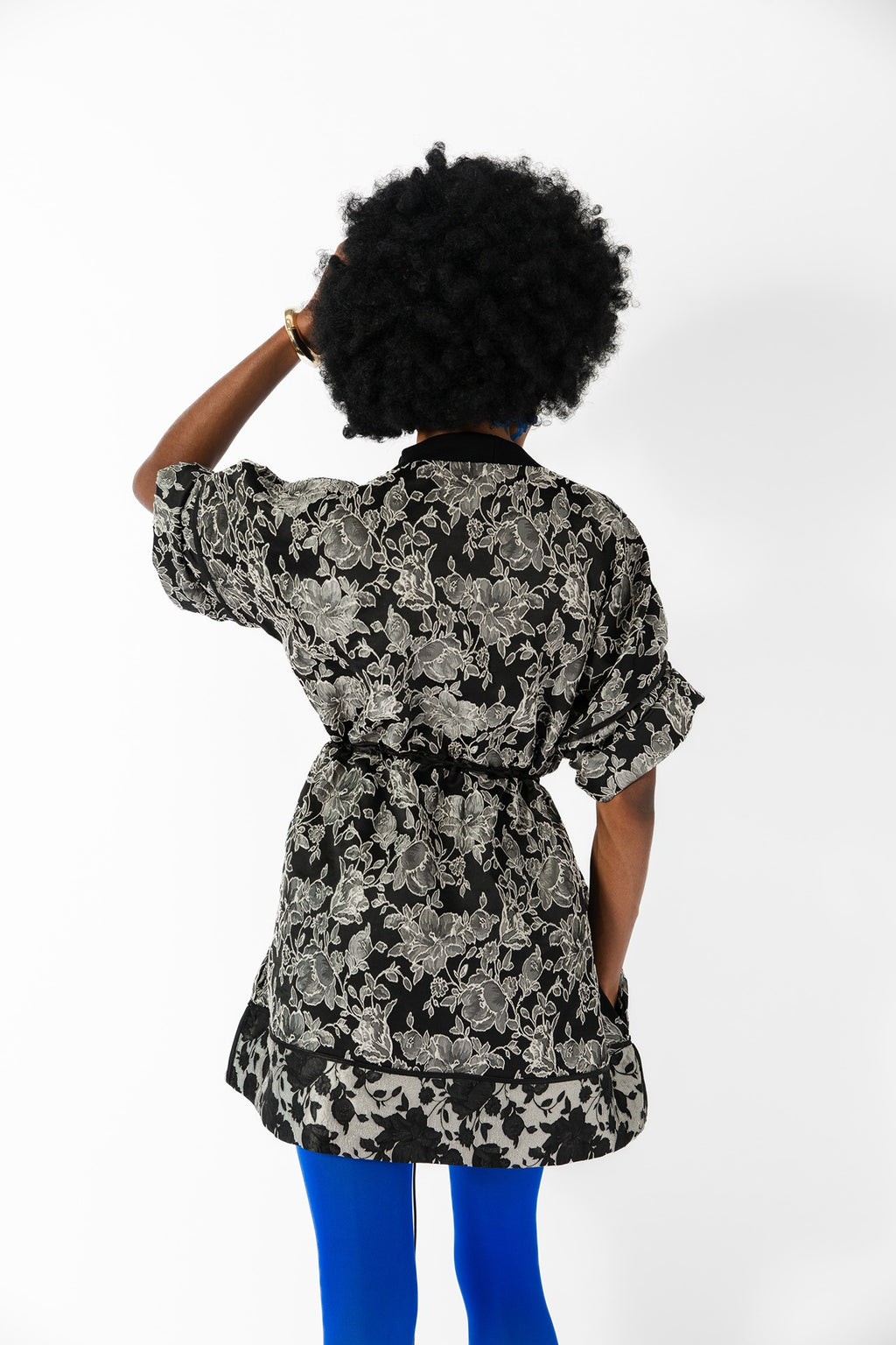 Floral Jacquard Box Dress