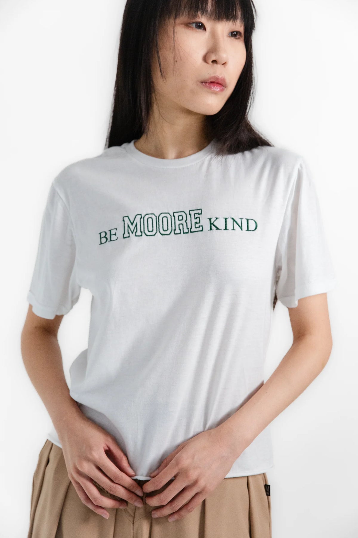 BE MOORE KIND Tee - White