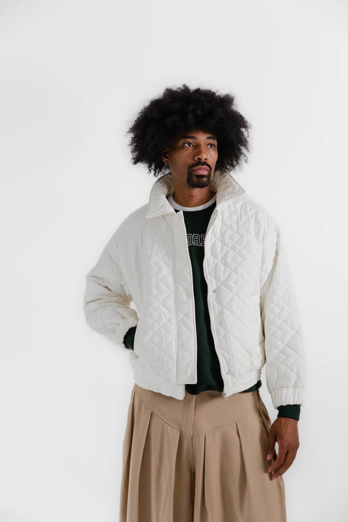 Cropped Quilted Coat