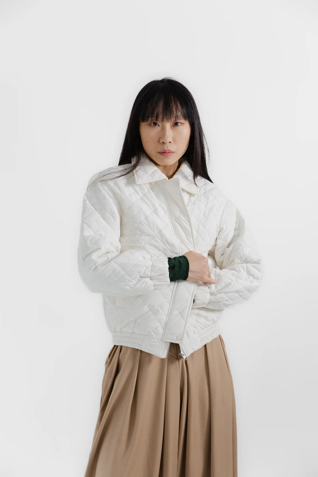 Cropped Quilted Coat