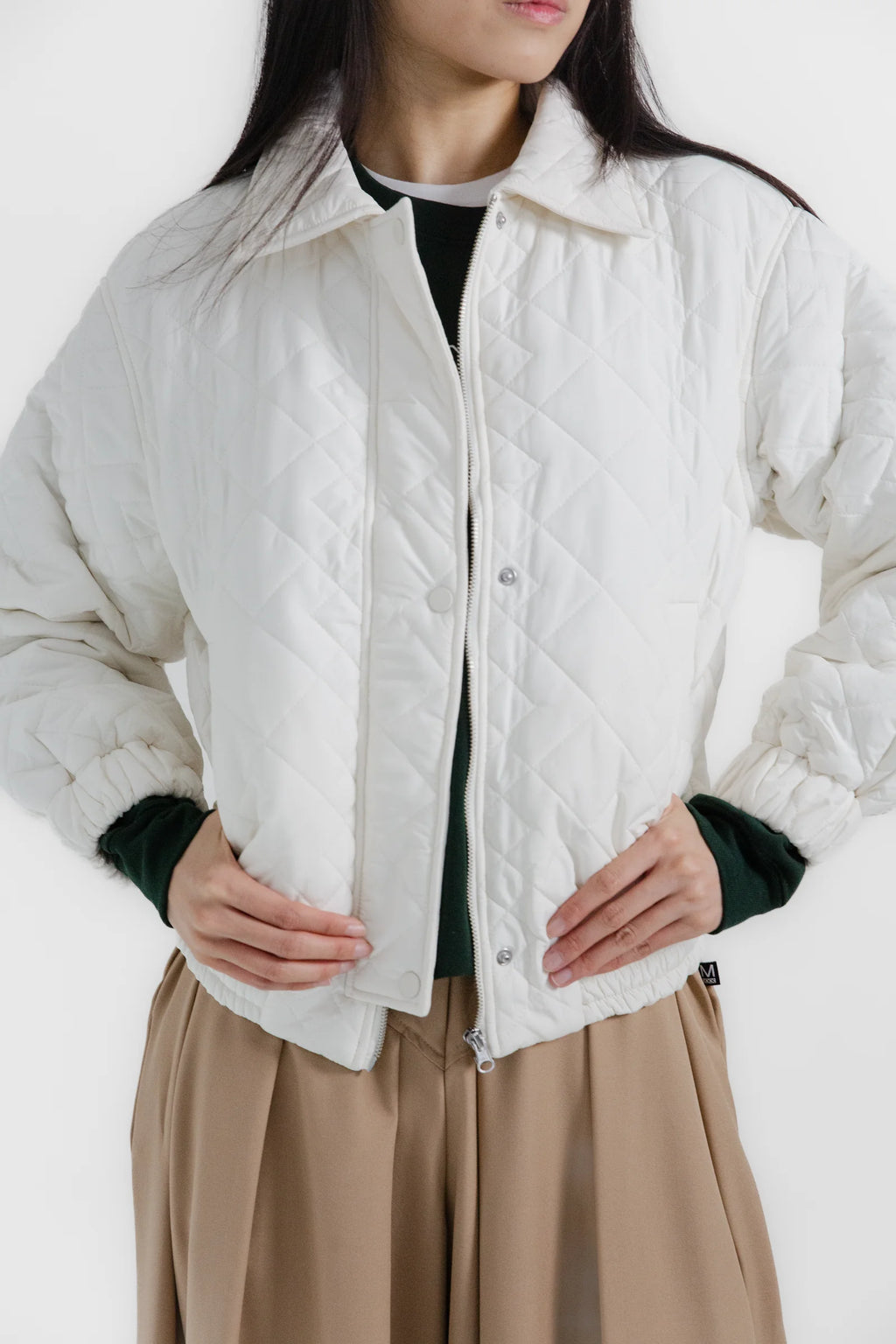 Cropped Quilted Coat