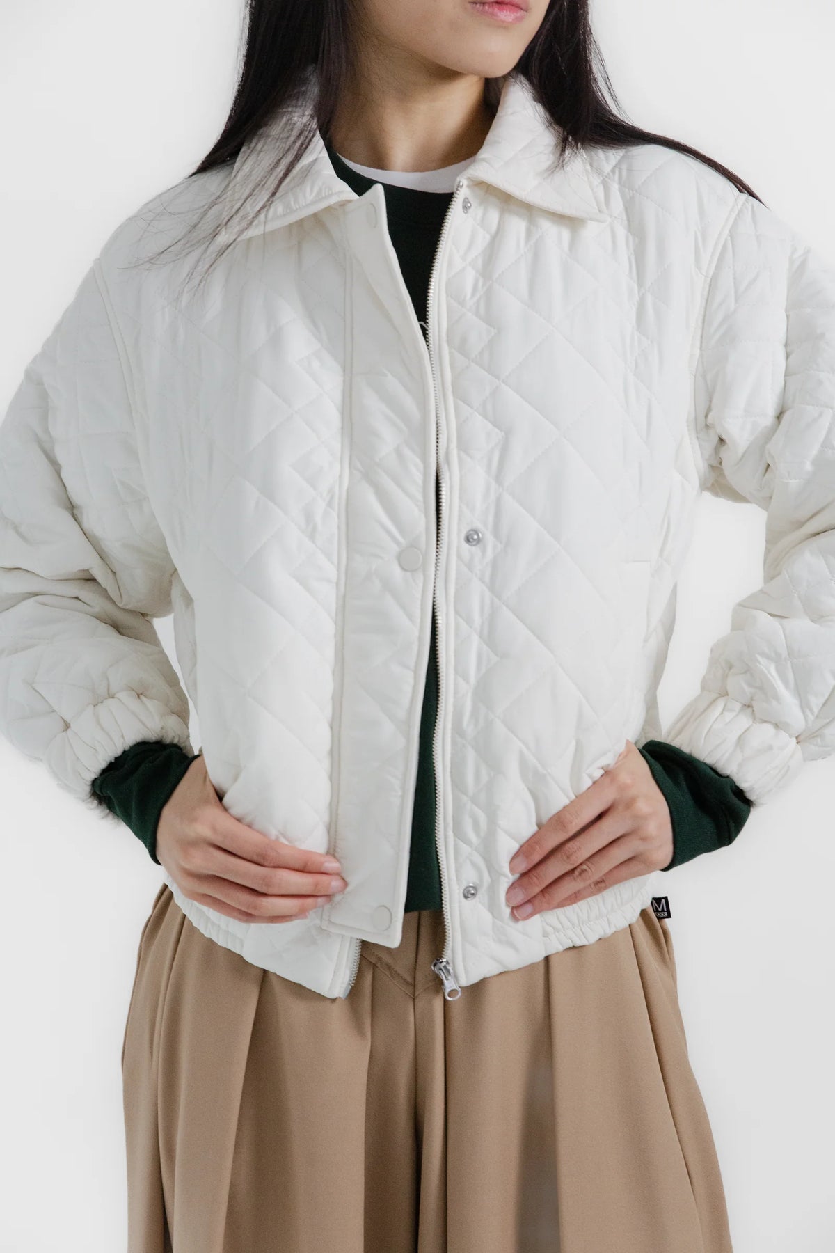 Cropped Quilted Coat
