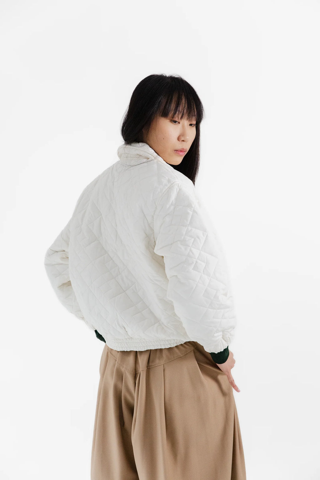Cropped Quilted Coat
