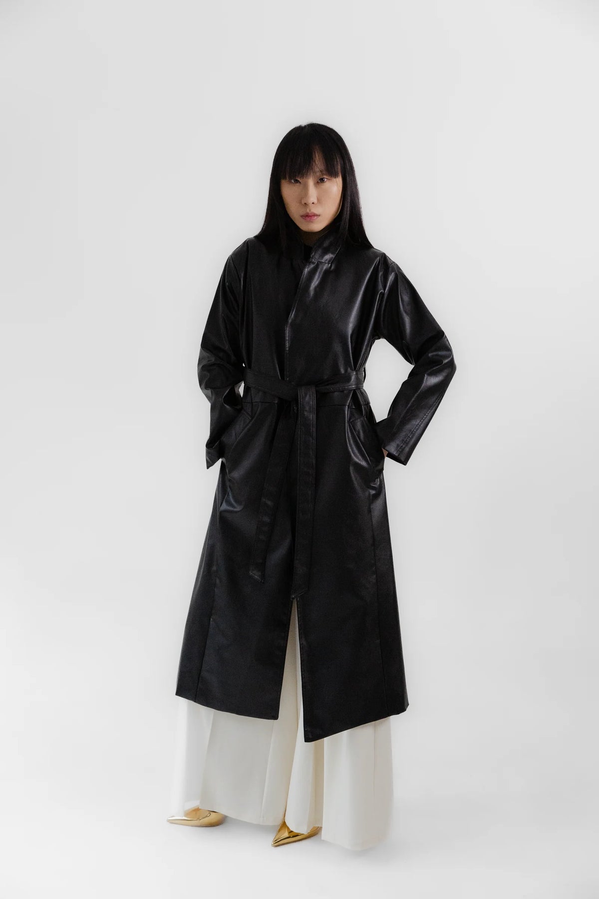 Vegan Leather Trench