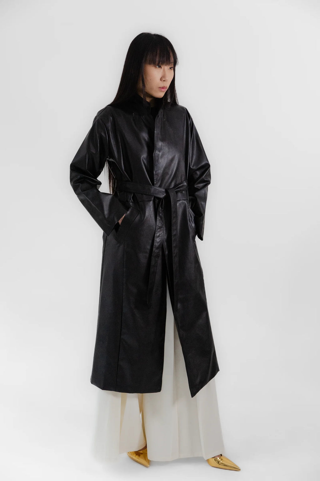 Vegan Leather Trench