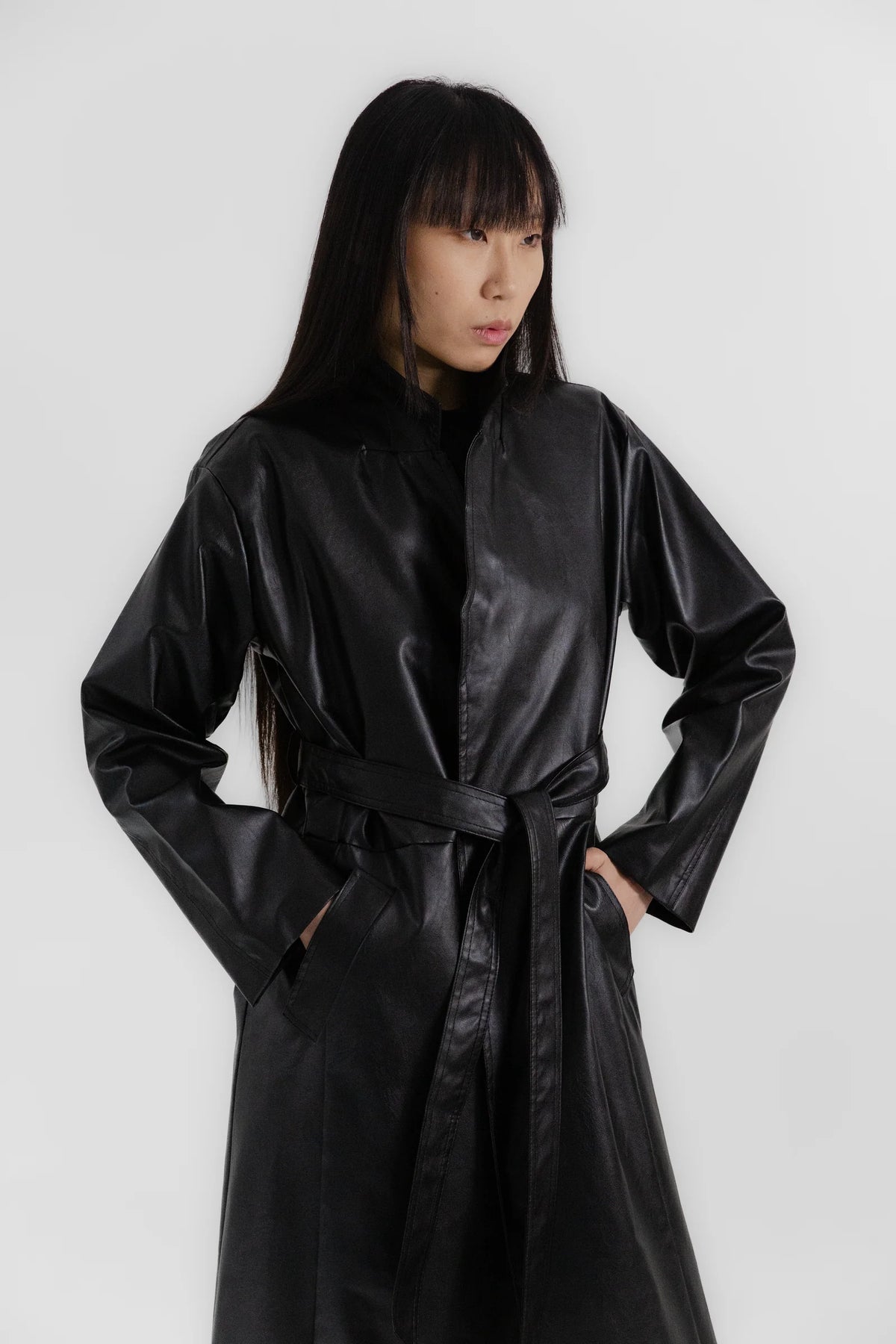 Vegan Leather Trench