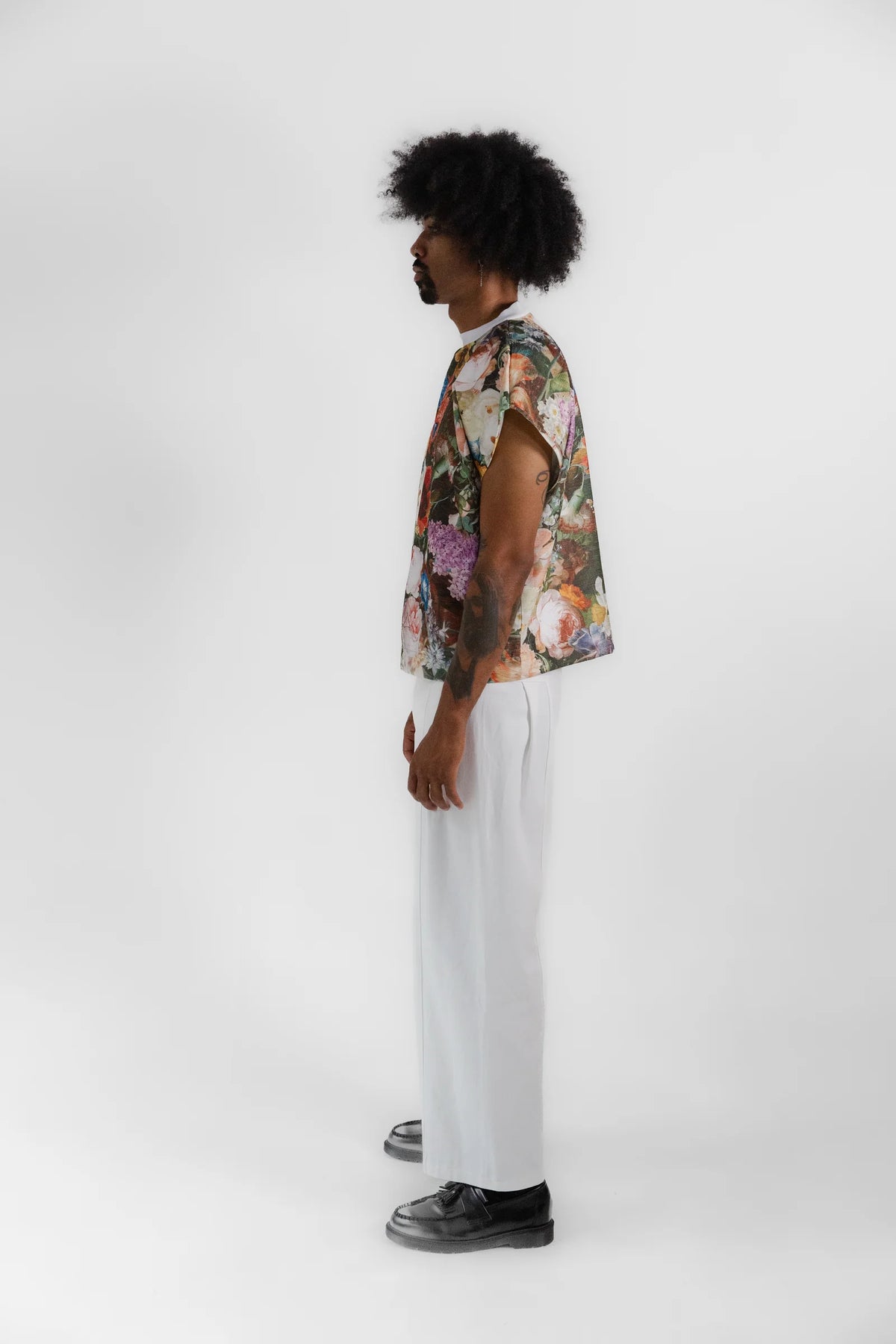 Pleat Denim - White