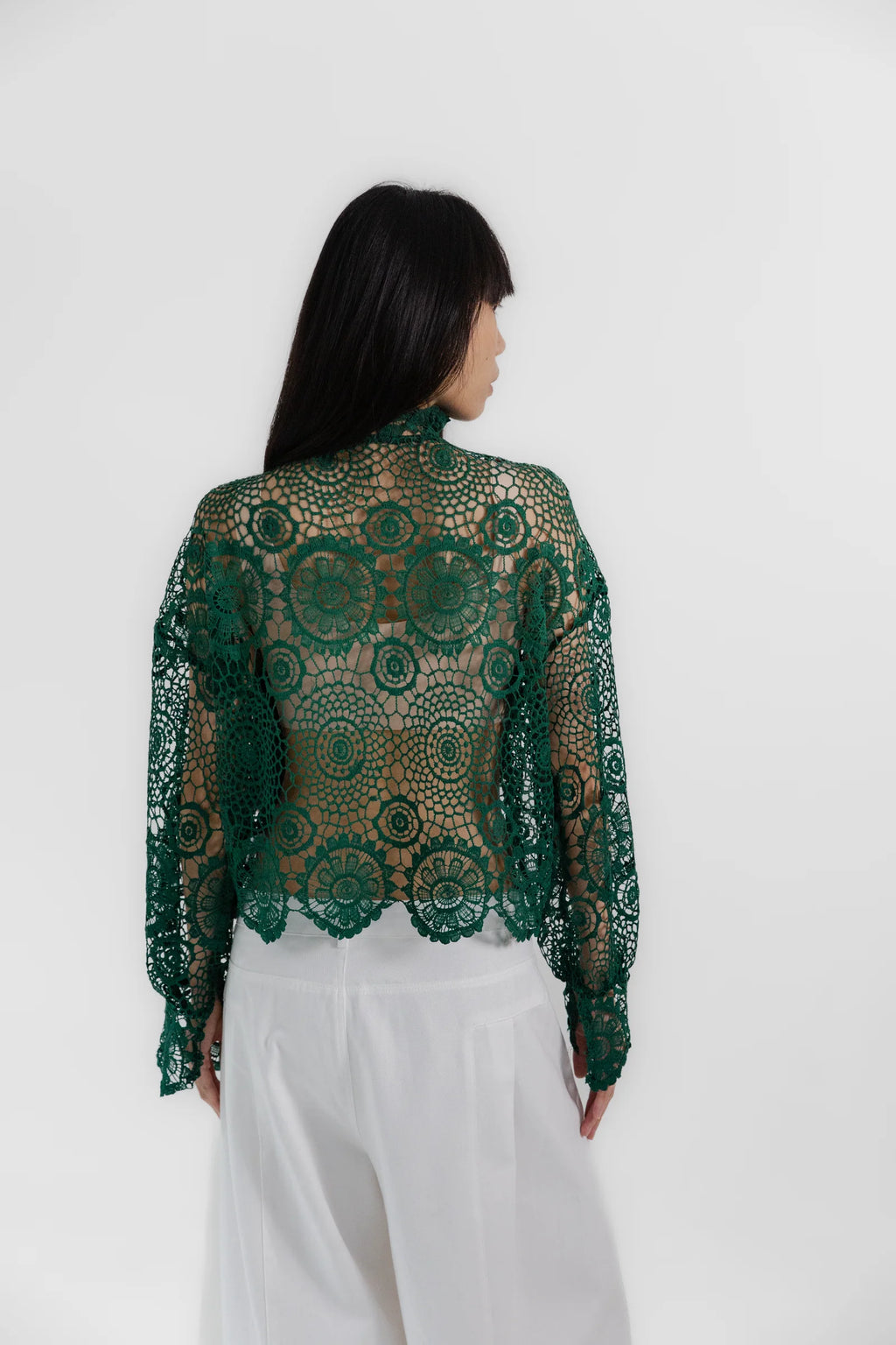 Forrest Crochet Zip Up