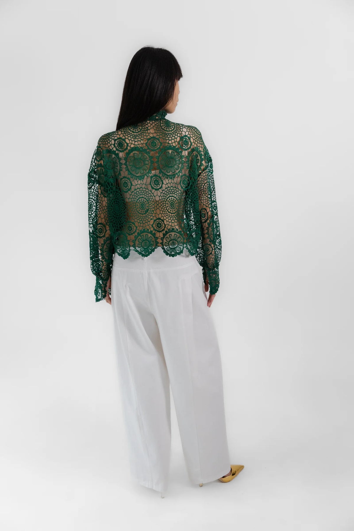 Pleat Denim - White