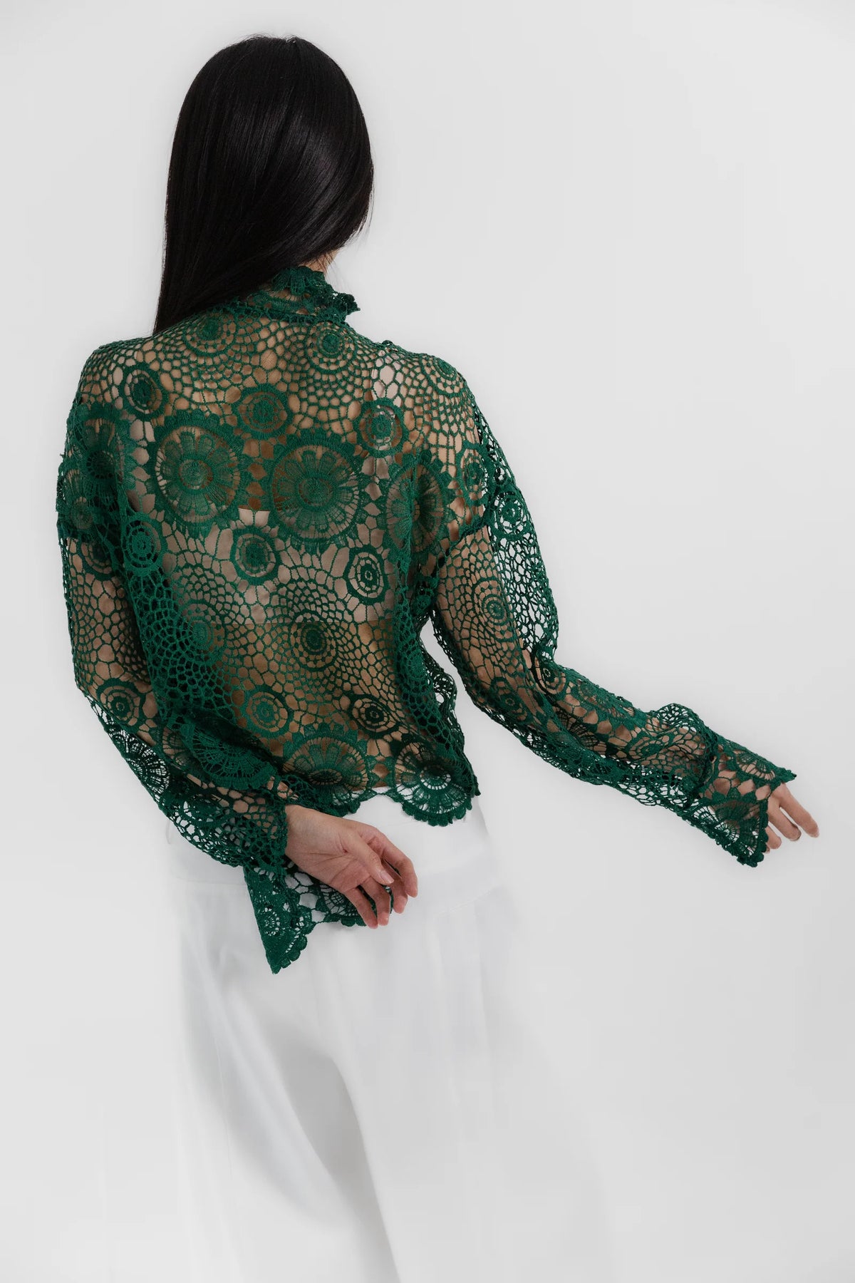 Forrest Crochet Zip Up