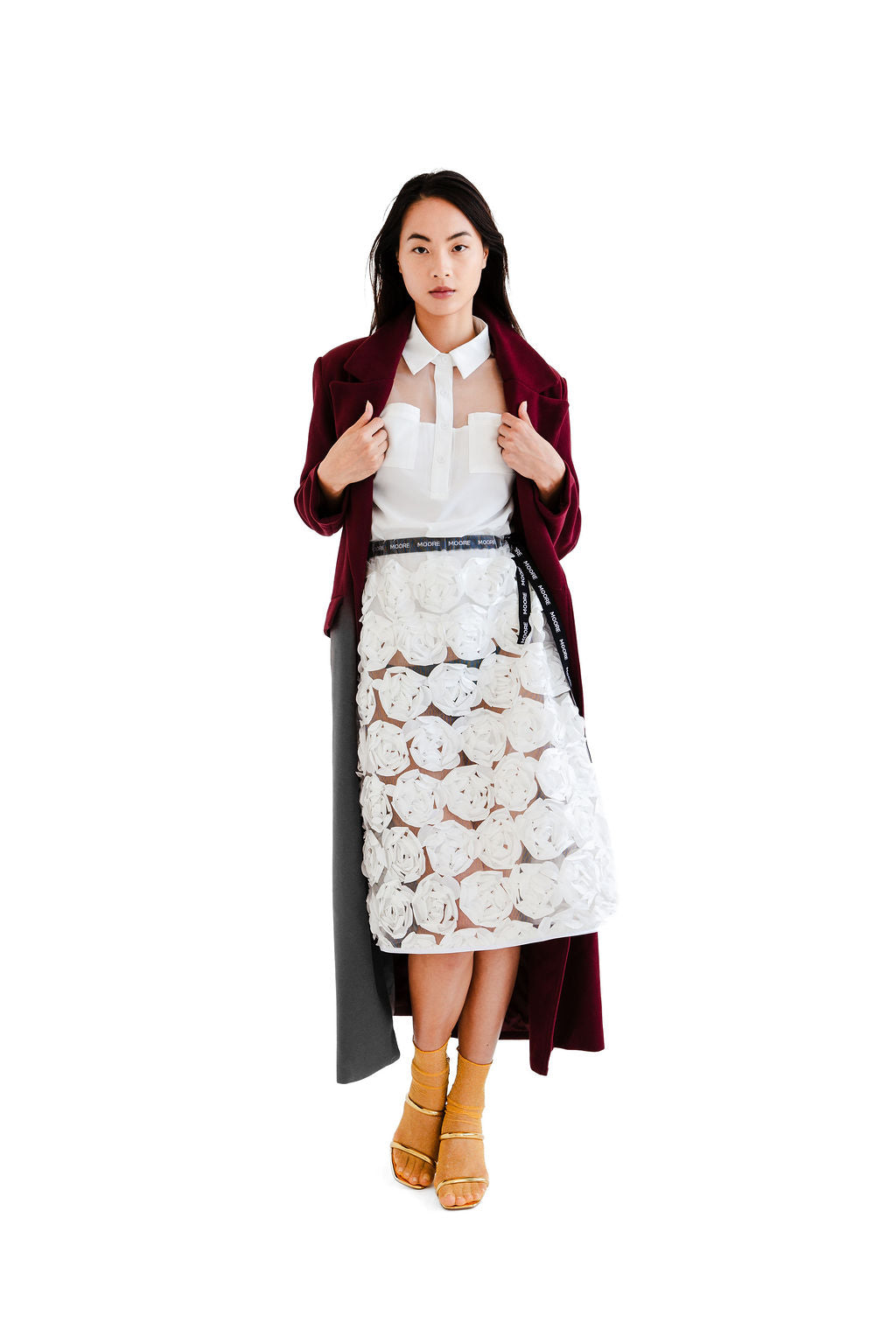 Burgundy overcoat