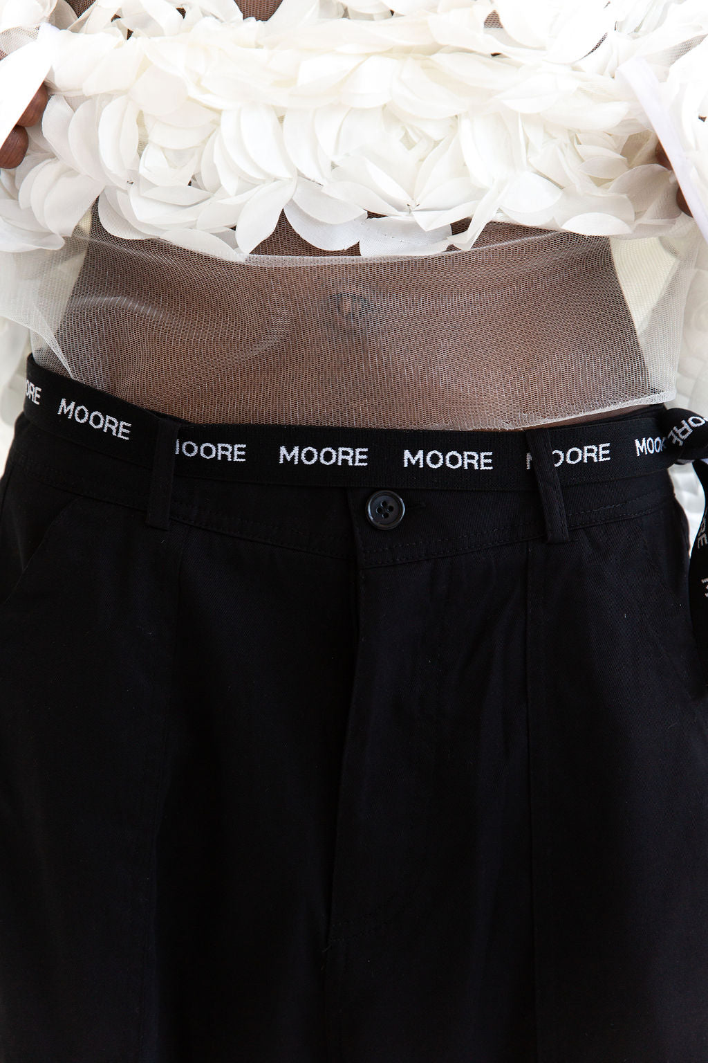 Black cargo long shorts