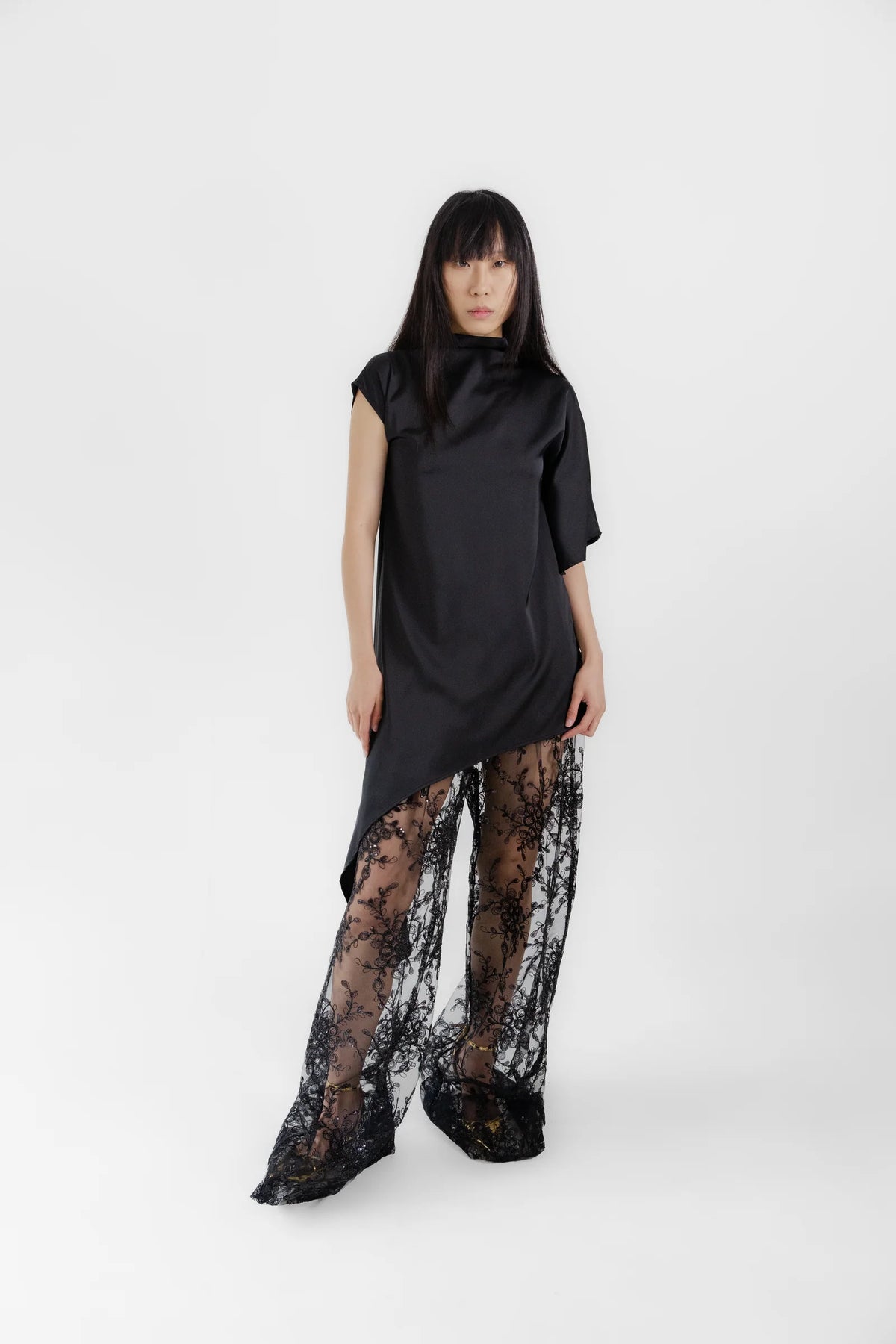 Asymmetrical Tunic - Black