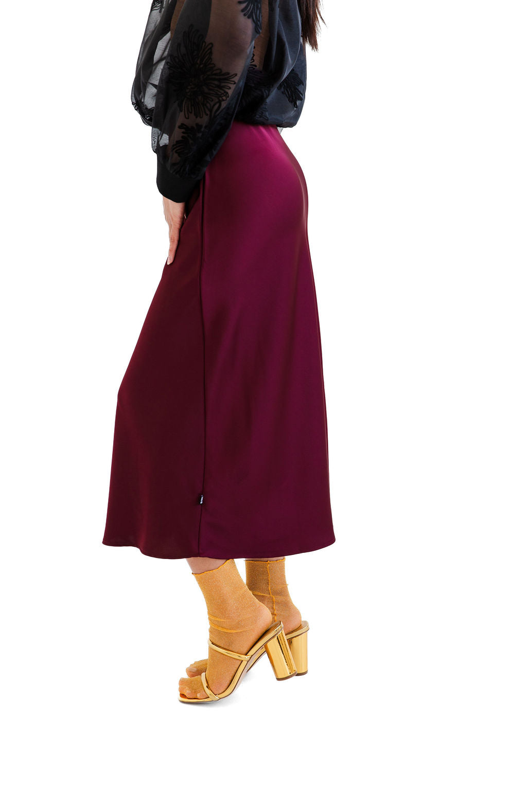 Burgundy midi