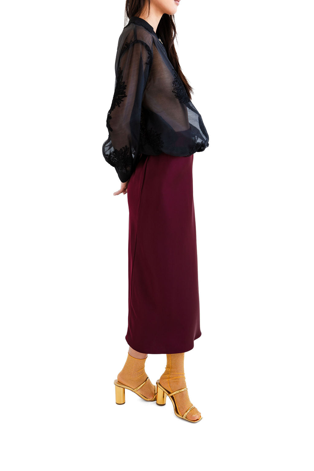 Burgundy midi