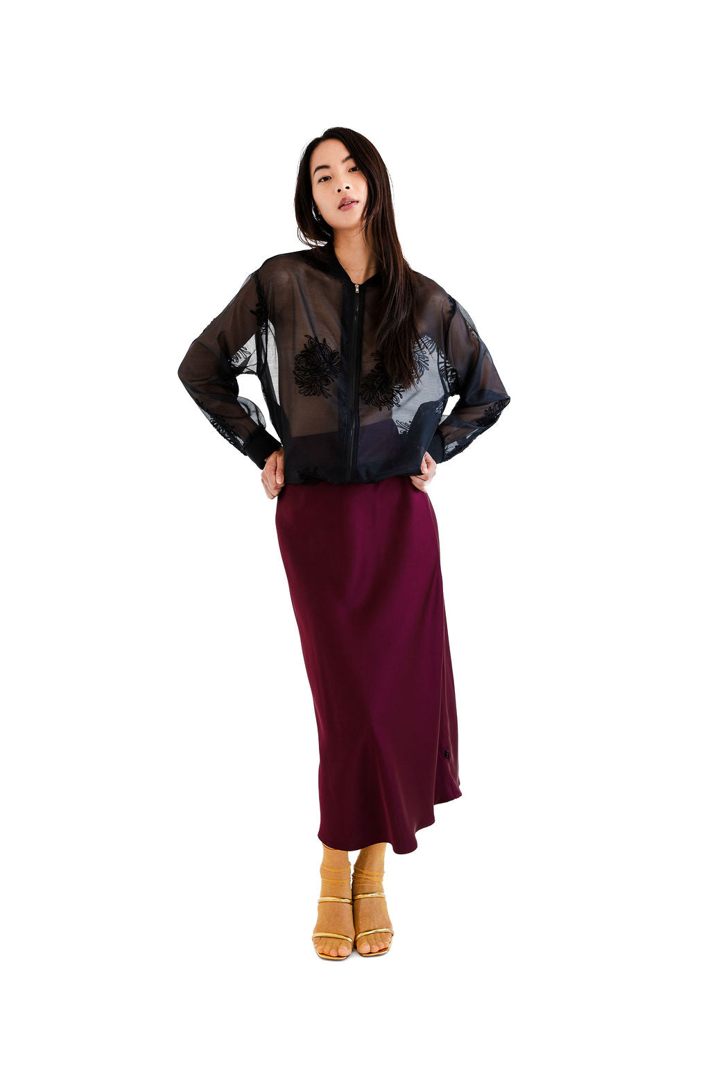 Burgundy midi