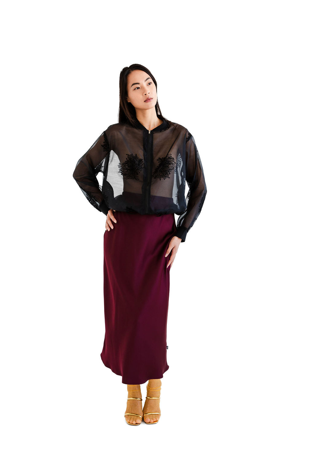 Burgundy midi