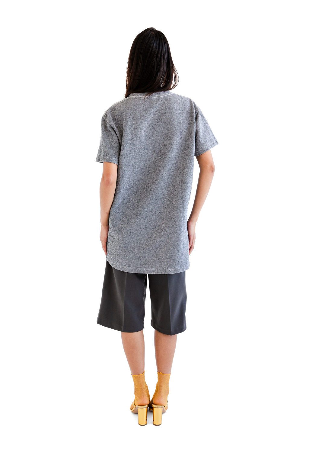 Grey and cream long tee