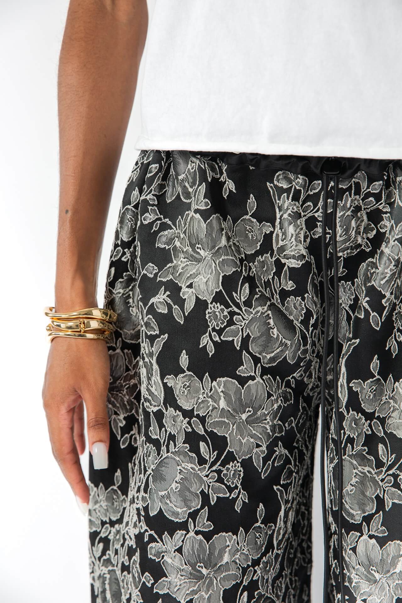 Floral Jacquard BBall Short