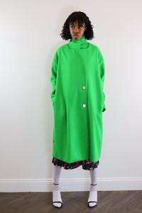 Hi-Neck Chartreuse Coat