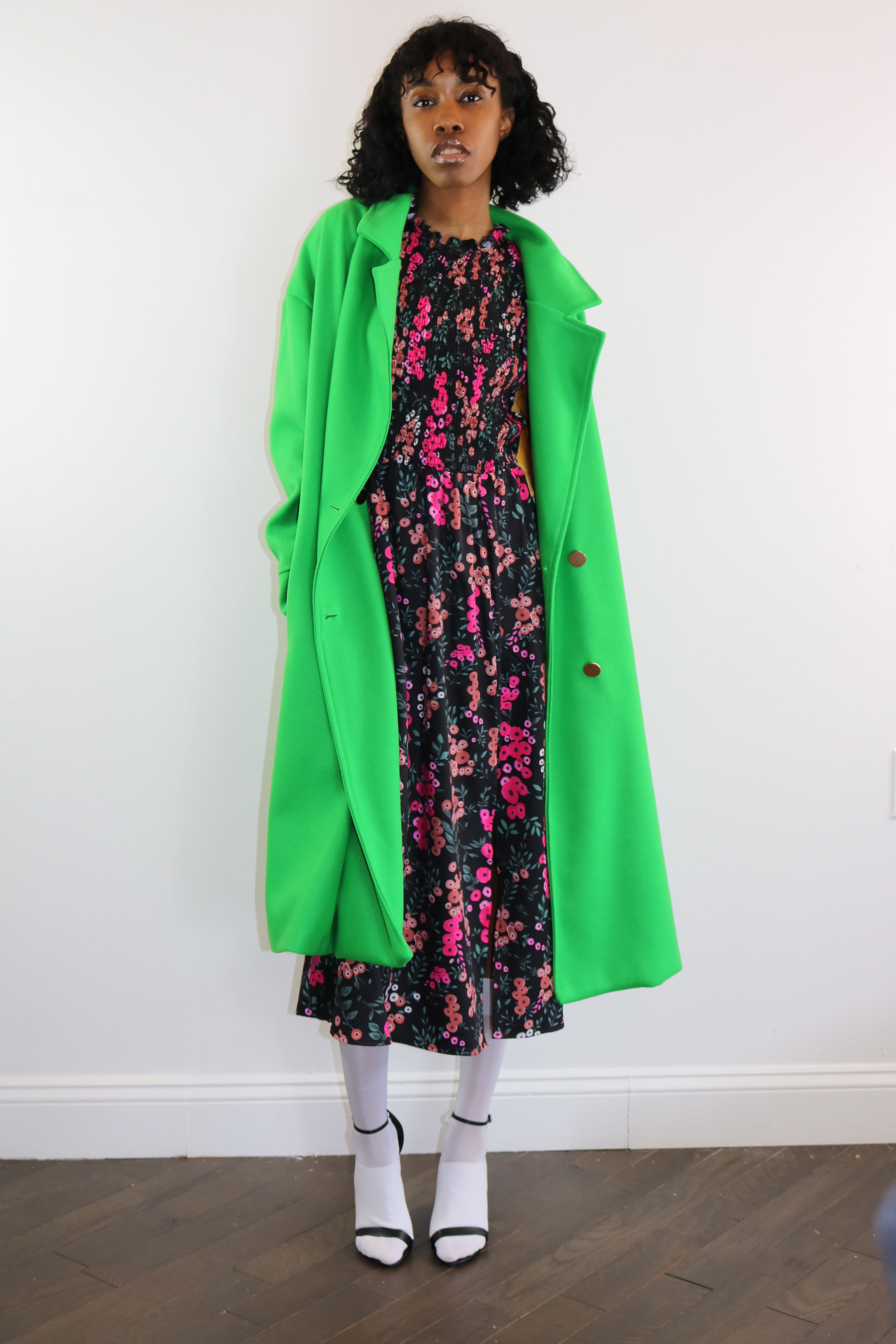 Hi-Neck Chartreuse Coat