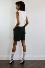 Black Silky Pleat Short