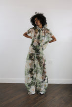 floral organza pant