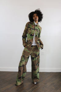 canvas camo cargo shacket