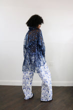 navy sequined oversize top