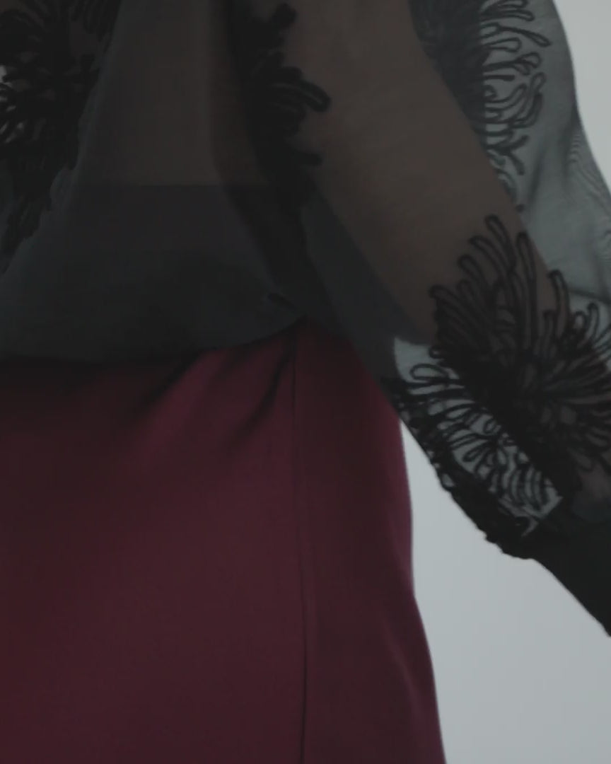 Burgundy midi