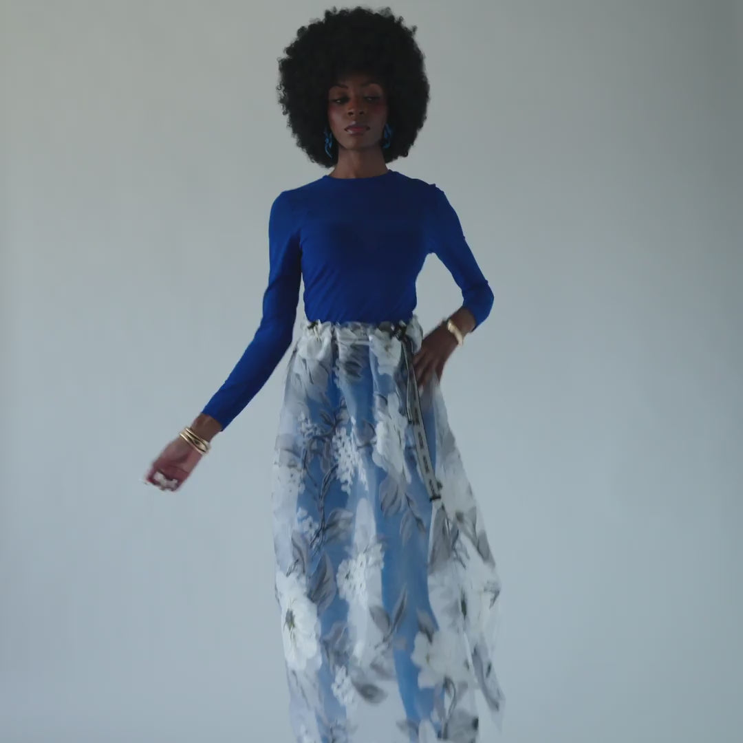 Sheer Floral Skirt