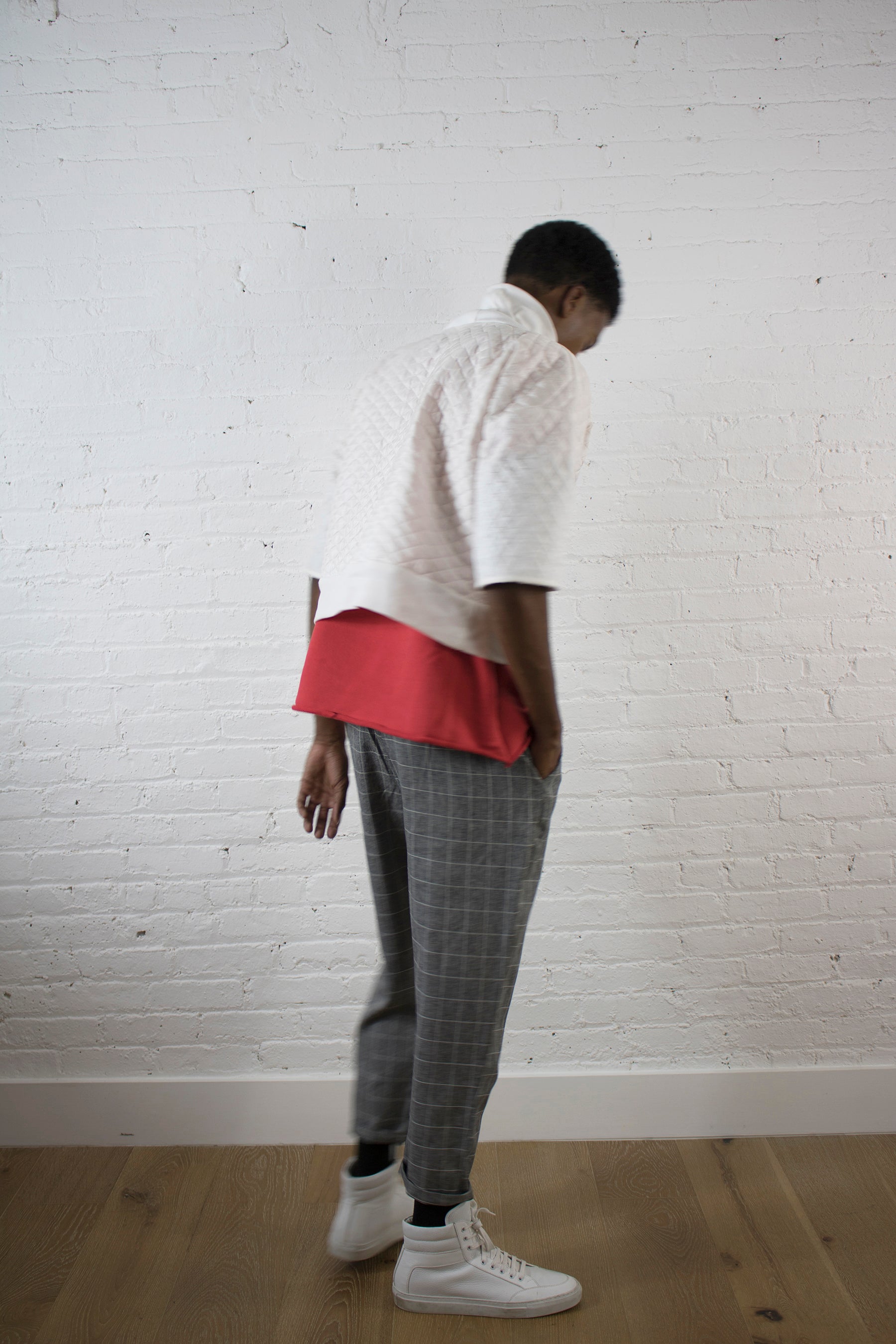 HEATHER CHECK PANT