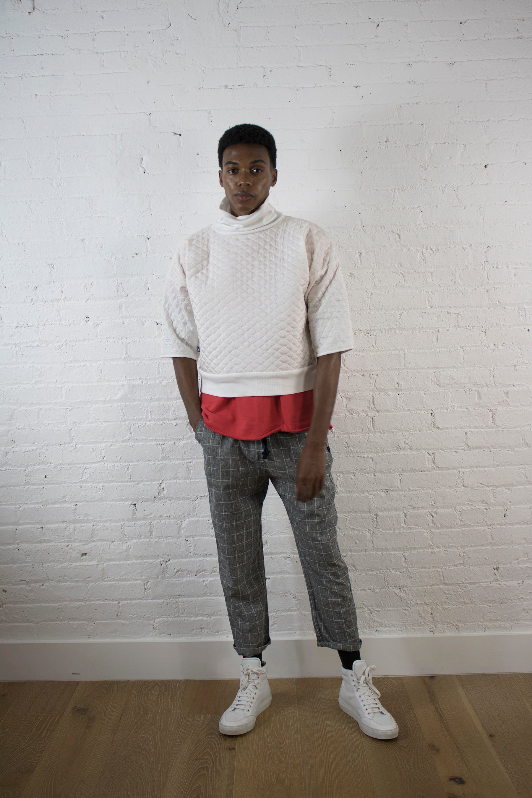 HEATHER CHECK PANT