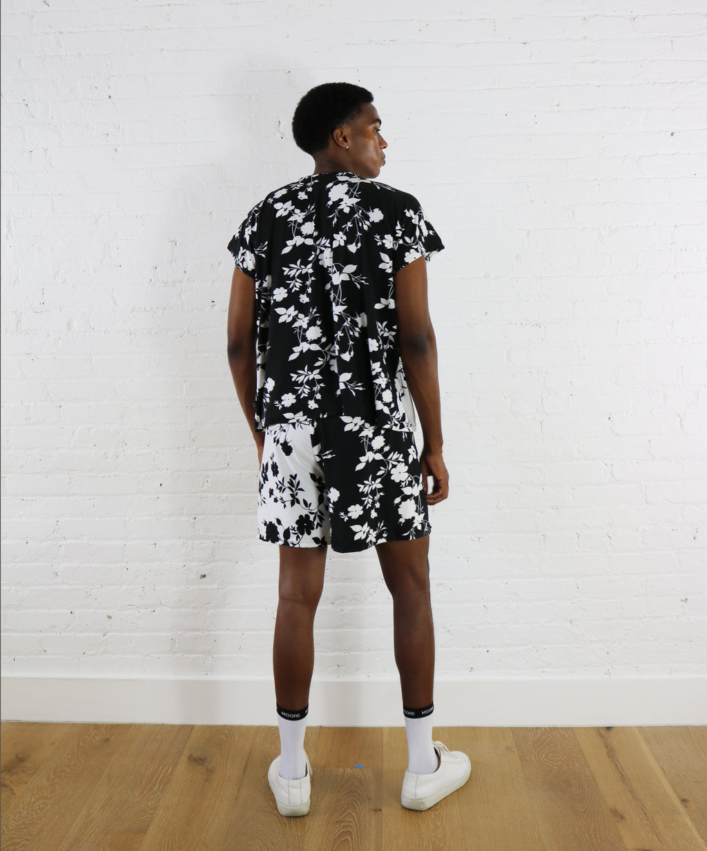 BW split floral shorty short