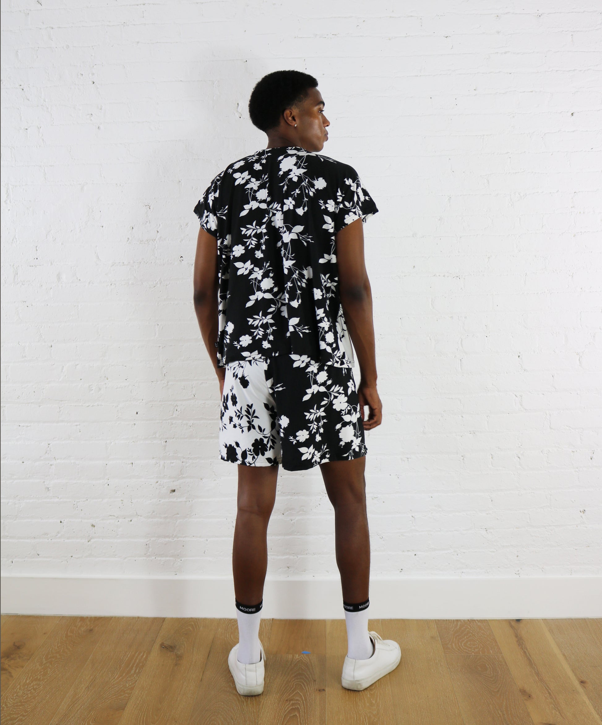 BW split floral shorty short