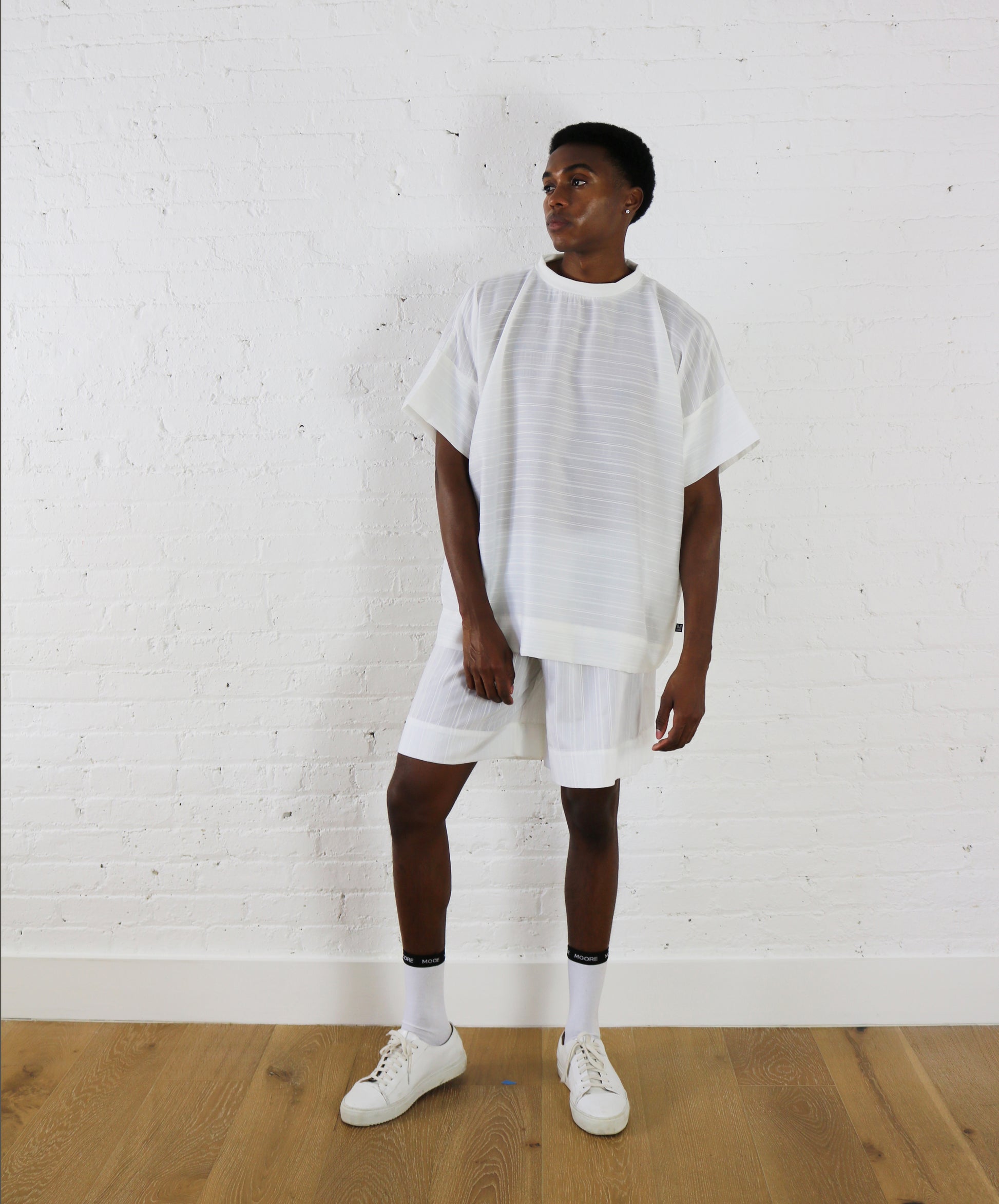 sheer stripe short