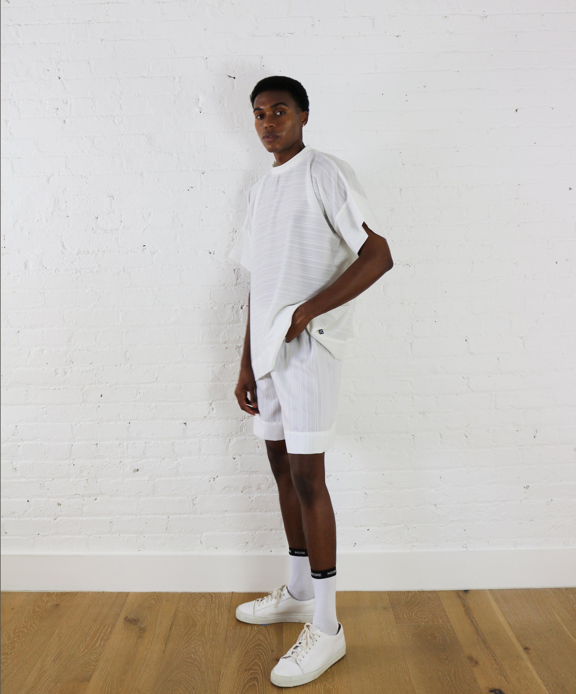 sheer stripe short