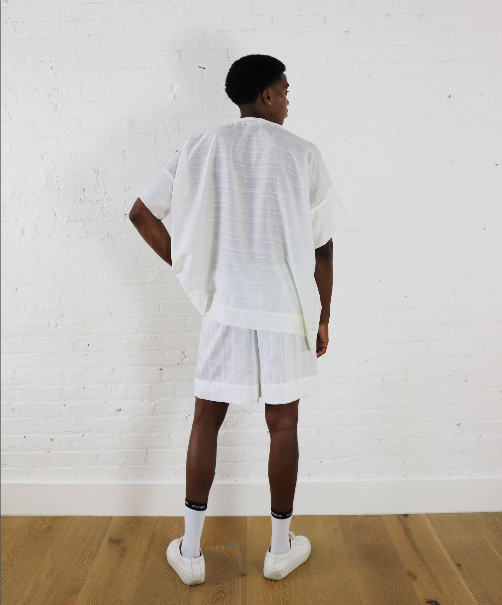 sheer stripe short