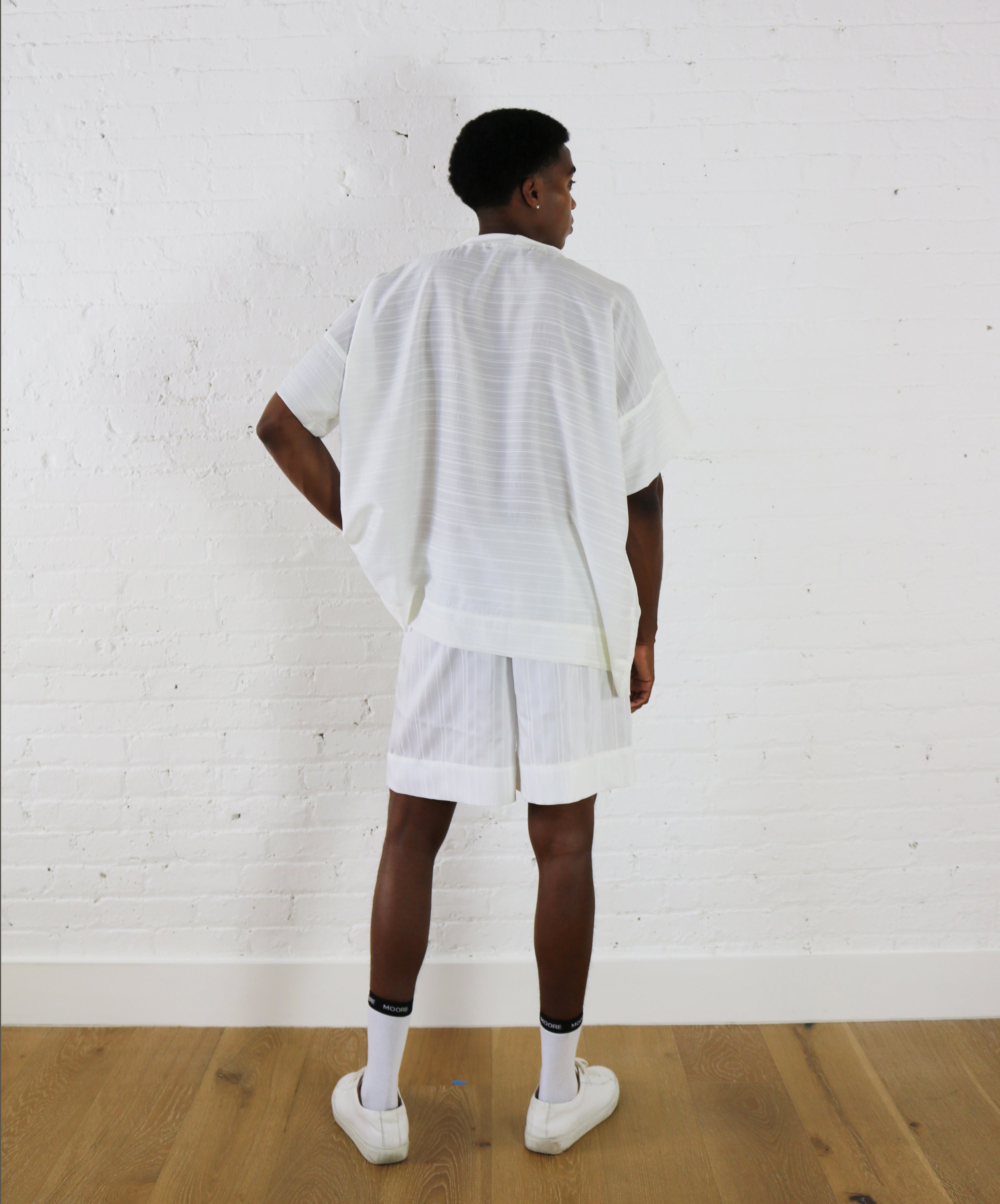 sheer stripe short