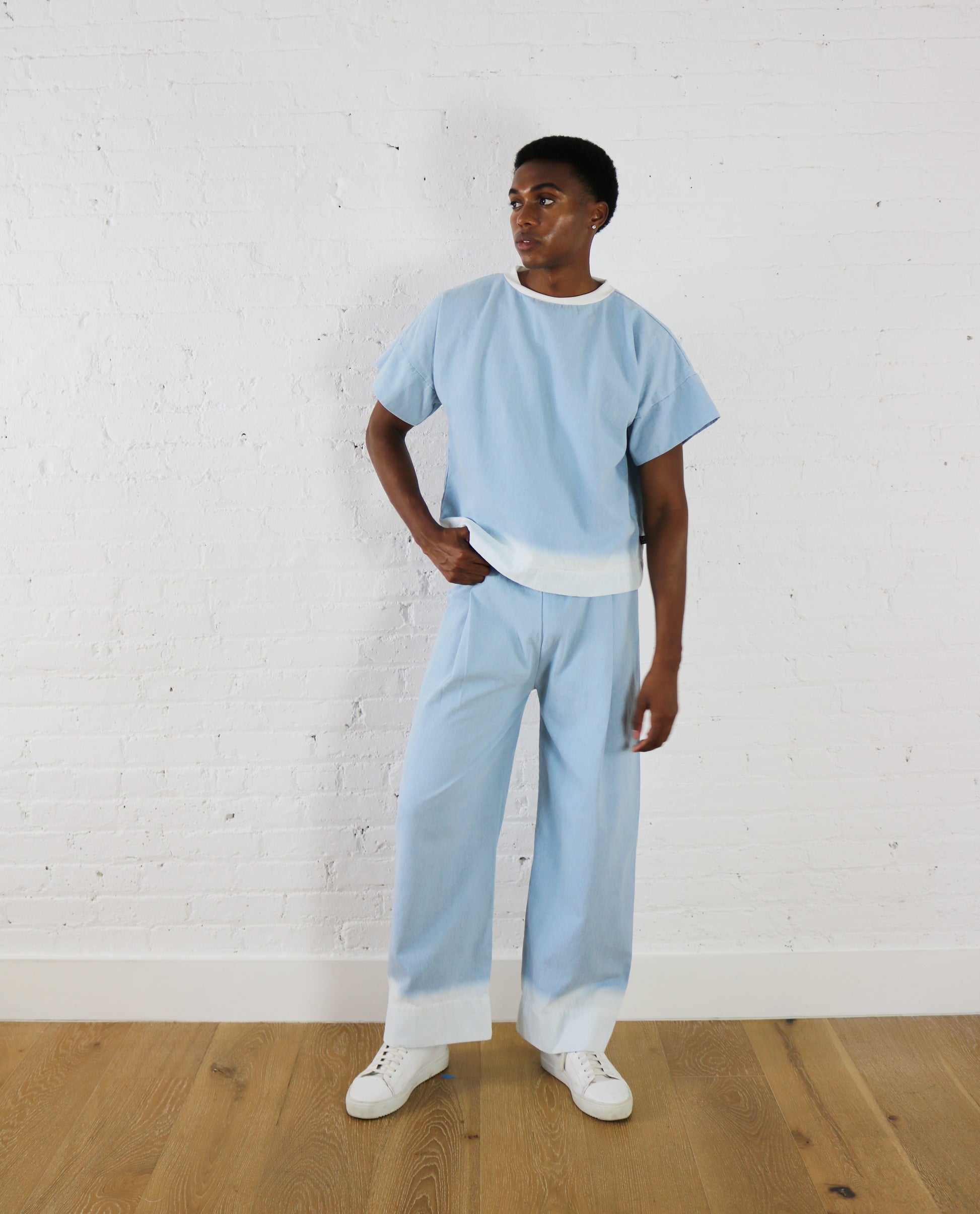 dipped denim pant