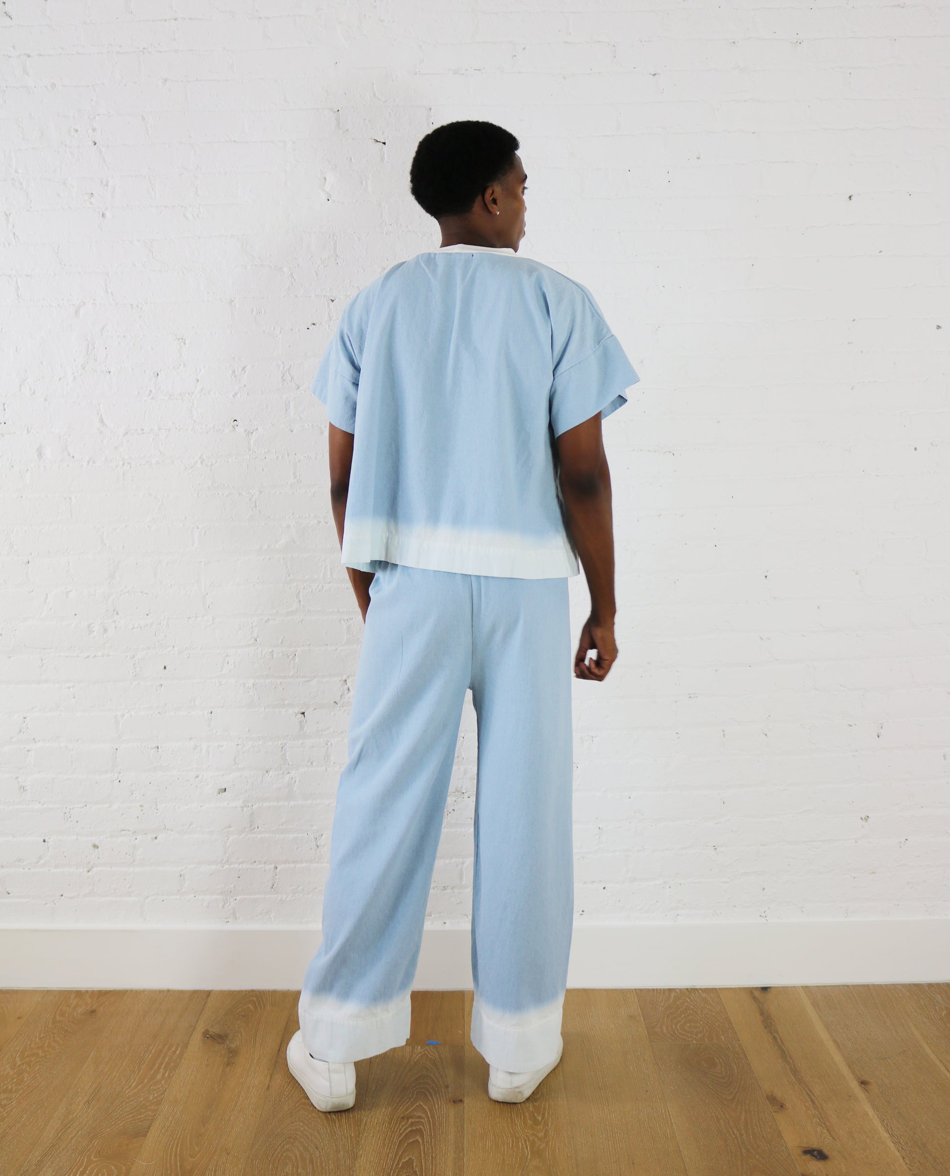 dipped denim tee